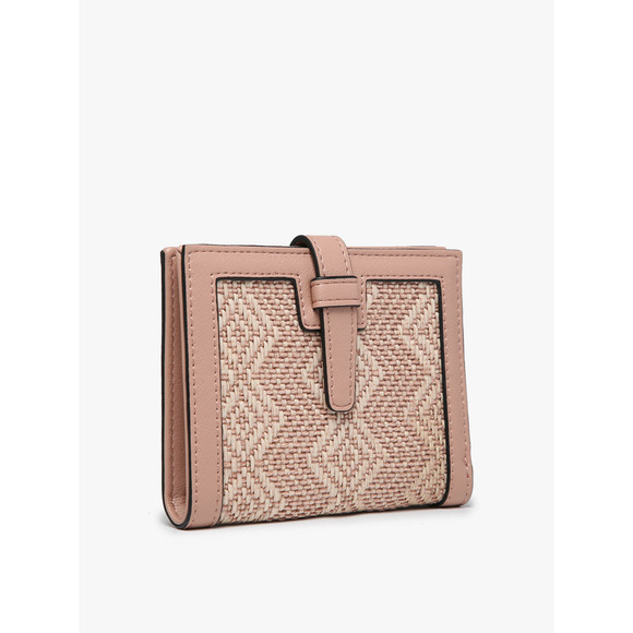 Bessie Canvas Wallet with Slip Closure Brown Black Arrowhead - Picture 4 of 5